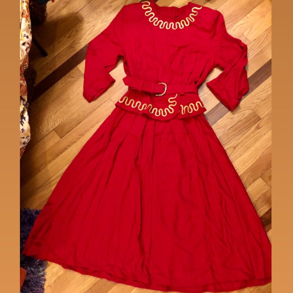 Vintage 80’s does 40’s Holiday Dress